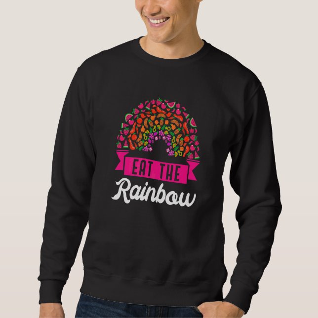 Moletom Coma Rainbow Vegan Vegetarian Vegamen Vegetarianis (Frente)