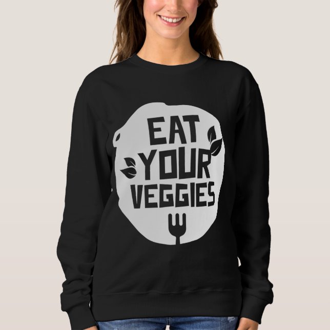 Moletom Coma Seu Plano Vegetariano De Hortas De Veggies (Frente)