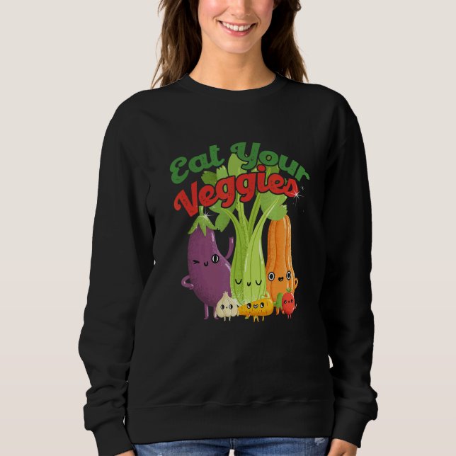 Moletom Coma Seus Legumes Planta Comer Vegetariano Vegano  (Frente)