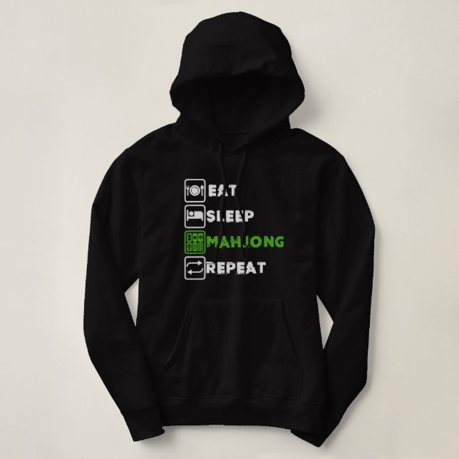 Moletom Coma Sleep Mahjong Jogador Jogo Conselho Chinês Ma (Frente do Design)