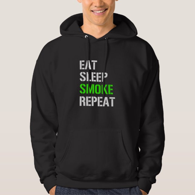 Moletom Coma Sono Fumar Repetir Comer Sleep Weed Repeat Id (Frente)