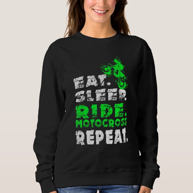 Moletom Coma sono Ride Motocross Repetir Dieta (Frente)