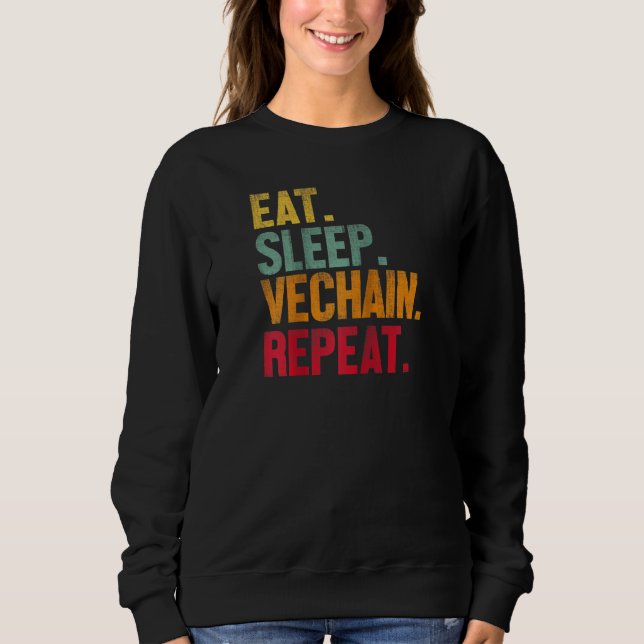 Moletom Coma Vechain Repetir Retro Cryptocurrency Vech (Frente)