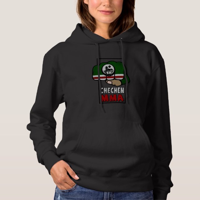 Moletom Combatente checheno, bandeira chechena, homens che (Frente)