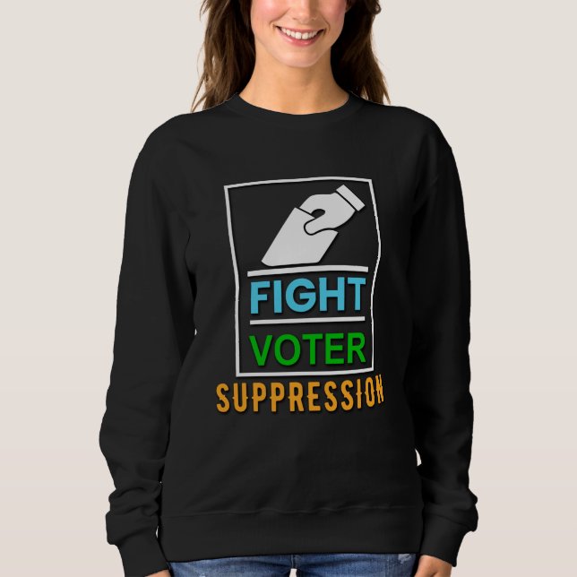 Moletom Combater a Supressão do Eleitor - Design de Eleiçõ (Frente)