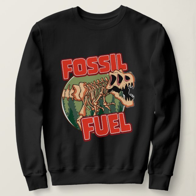 Moletom Combustível Fóssil de Dinossauro (Frente do Design)