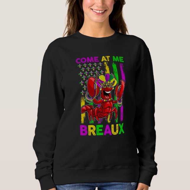Moletom Come At Me Breaux Funny Crawfish Mardi Gras Jester (Frente)