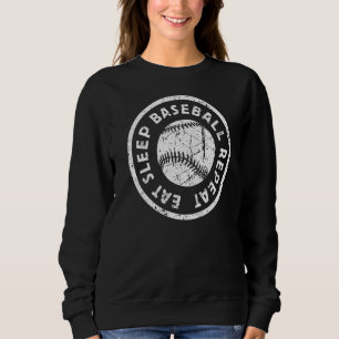 Moletom Come Sleep Baseball Repete A Vida Esportiva Mãe Pe