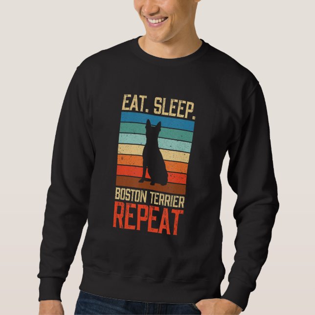 Moletom Come Sleep Boston Terrier Repete Cachorros de Cach (Frente)