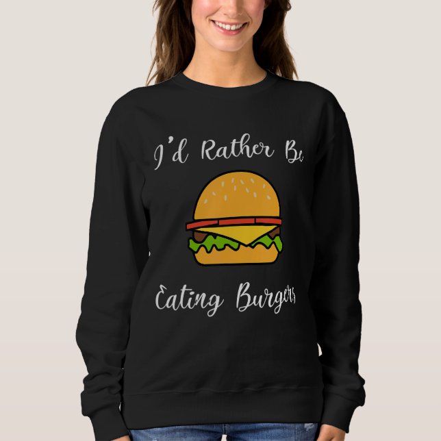 Moletom Comendo Cheeseburgers Comida Rápido Chef de Hambúr (Frente)