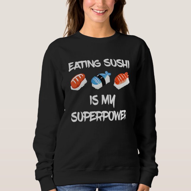 Moletom Comendo Sushi Japonês Sushi Comida Asiática Japonê (Frente)