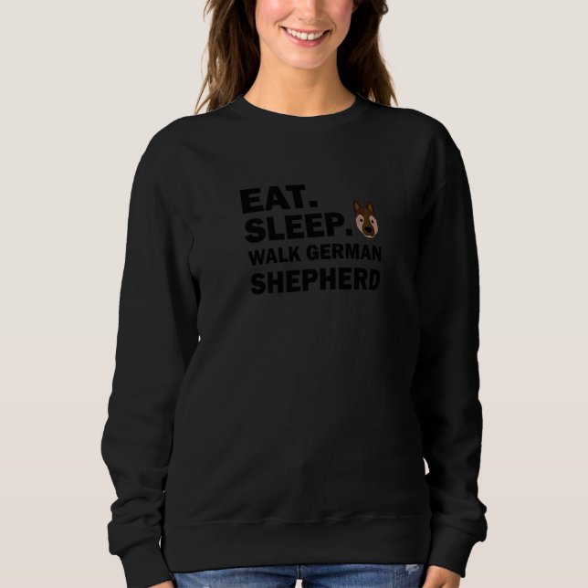 Moletom Comer Cachorro do German shepherd da Marcha do Son (Frente)