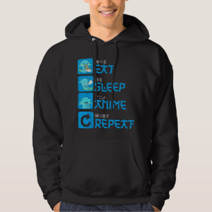 Moletom Comer Dormir Anime Repetir Axolote Kawaii Anime Ma
