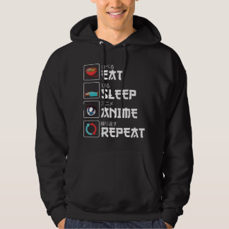 Moletom Comer Dormir Anime Repetir Mangá Divertido Garotas
