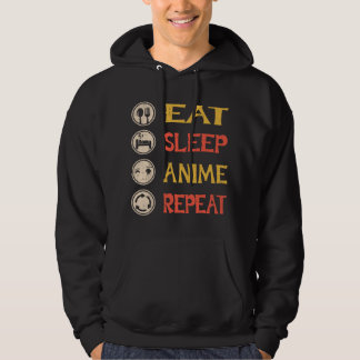 Moletom Comer Dormir Anime Repetir Presente T de Anime