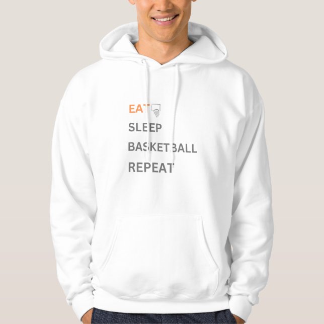 Moletom comer dormir basquete repetir (Frente)