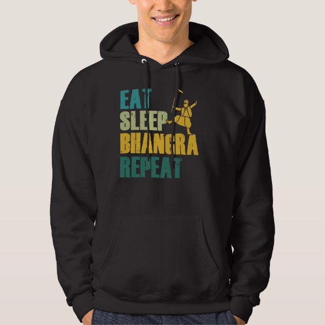 Moletom Comer Dormir Bhangra Repetir Divertido Dançando Pu (Frente)