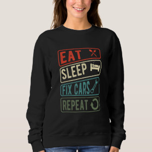 Moletom Comer Dormir Consertar Carros Repetir Mecânico Eng