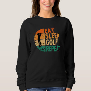 Moletom Comer Dormir Golfe Repetir Golfe Golfista Divertid
