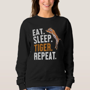 Moletom Comer Dormir Tigre Repetir Gato Selvagem Gato Pred