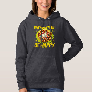 Moletom comer waffles seja feliz design