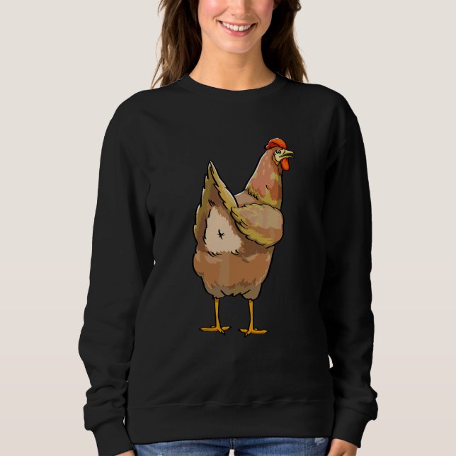 Moletom Comida de Bunda de Frango   Mulheres Amam Comida d (Frente)