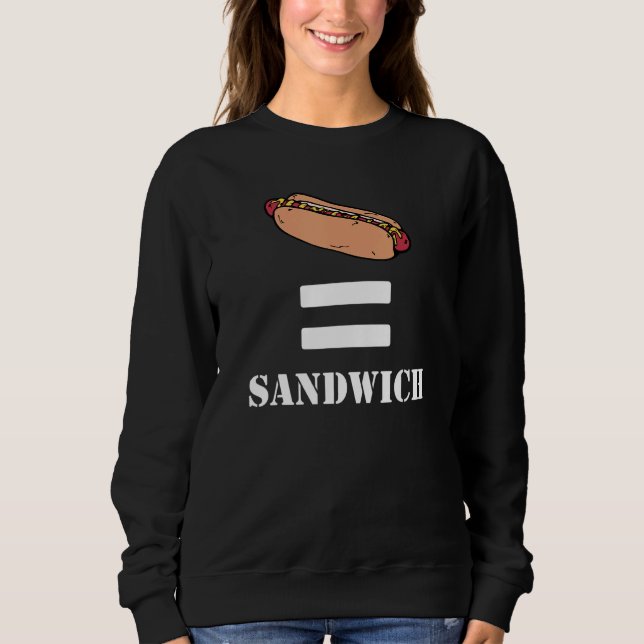 Moletom Comida Debate Hotdog É Um Sanduíche (Frente)