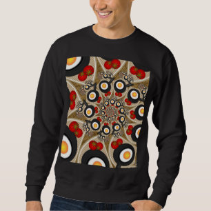 Moletom Comida Engraçada De Arte Fractal, Tomates, Ovos