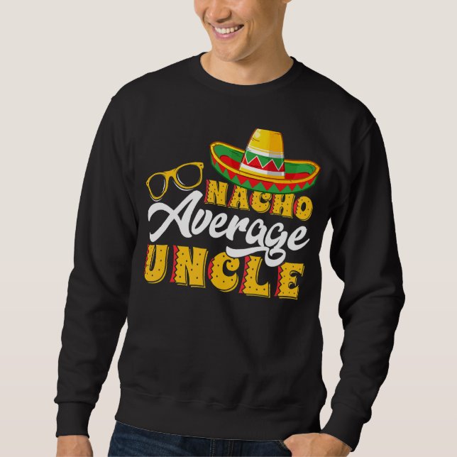 Moletom Comida mexicana Nacho Média Da do Tio Pai (Frente)