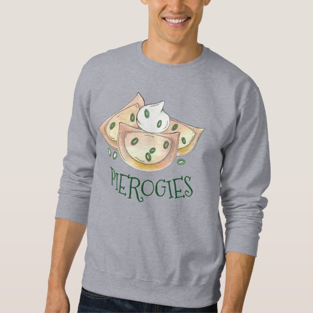 Moletom Comida Polonesa Derramamentos de Batata Pierogies  (Frente)