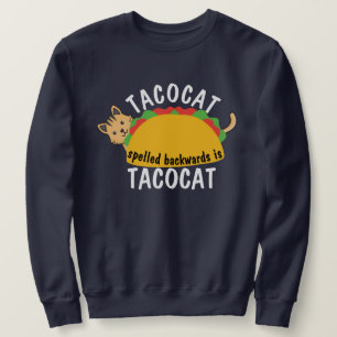 Moletom Comida Tacocat Ortografado Para Trás   Engraçado T