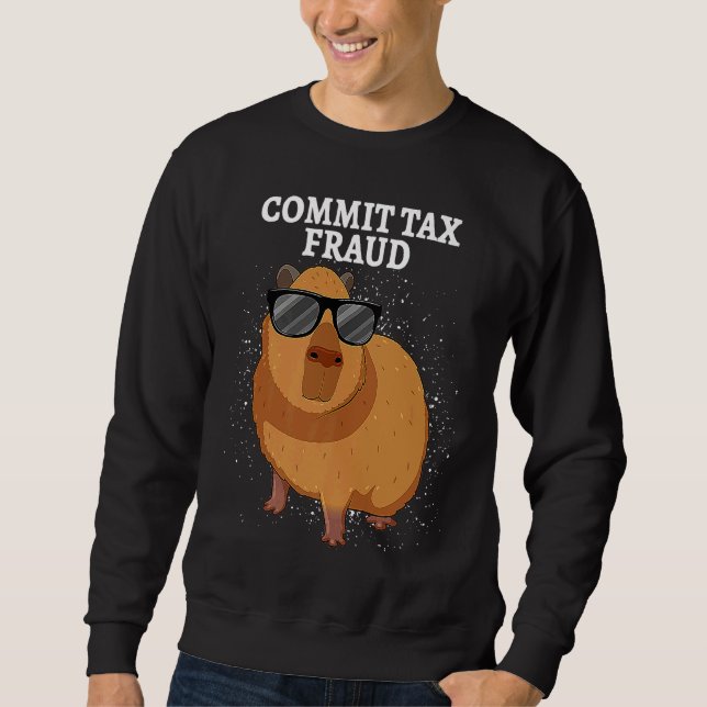 Moletom Commit Tax Fraud Capybara (Frente)