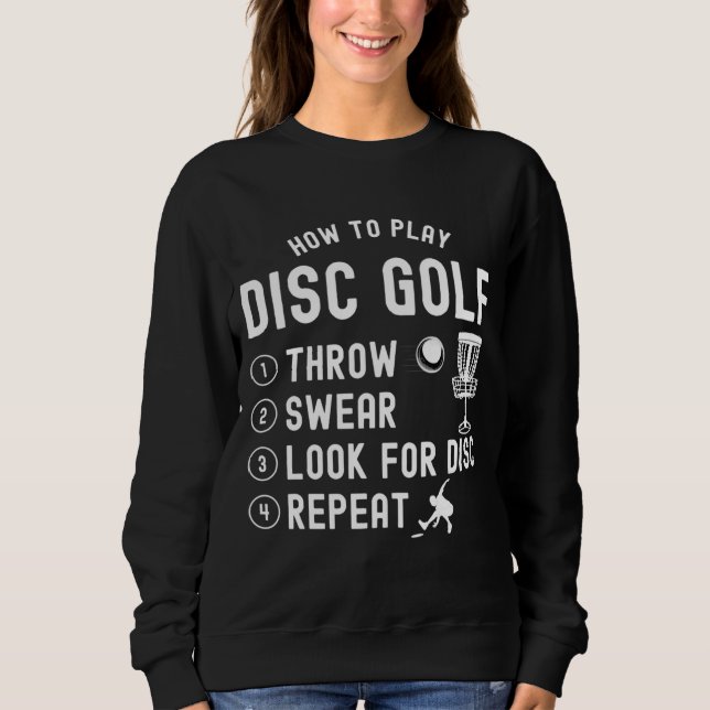 Moletom Como jogar golfe de disco engraçado (Frente)