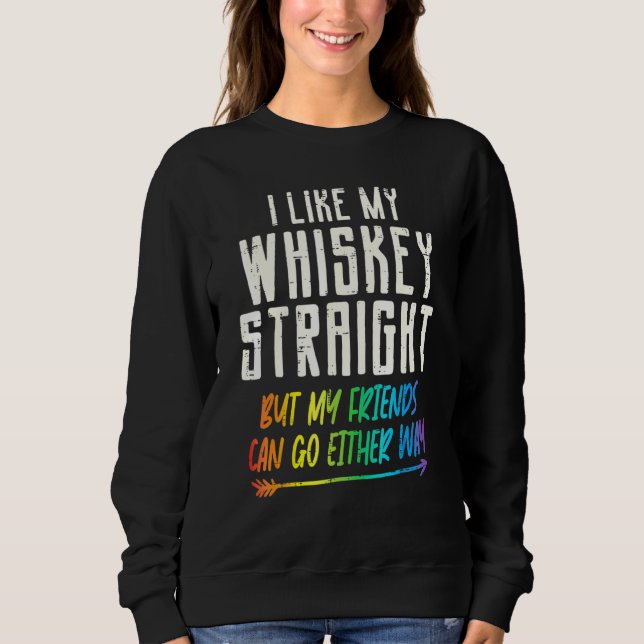 Moletom Como Meu Hetero Whiskey Amigos Lgbtq Orgulho gay P (Frente)