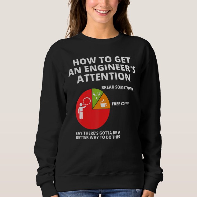 Moletom Como Obter Um Engenheiro Engraçado De Atenção De E (Frente)