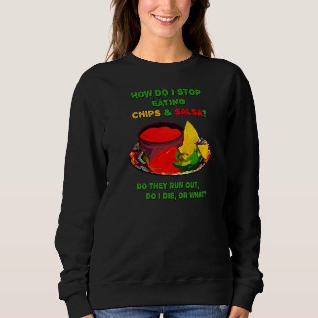 Moletom Como Paro De Comer Chips E Salsa (Frente)