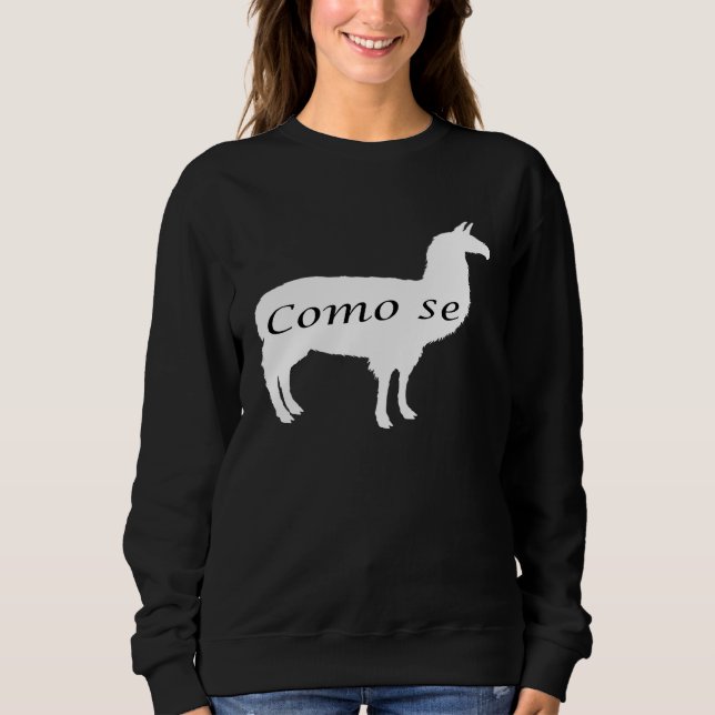 Moletom Como Se Llama Língua Espanhola Llamas (Frente)