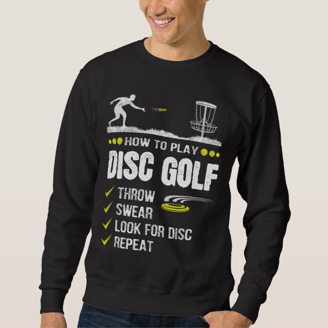 Moletom Como Tocar O Disco Golf Frisbee Disco Golfer Humor (Frente)