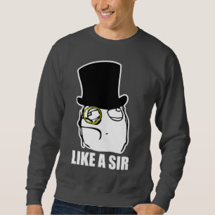 Moletom Como um senhor Monocle Raiva Cara Meme