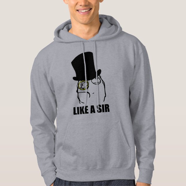 Moletom Como um senhor Monocle Raiva Cara Meme (Frente)