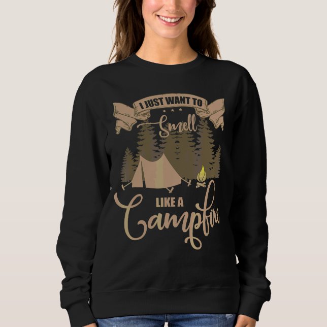 Moletom Como Uma Design Gráfica De Acampamento De Campfire (Frente)