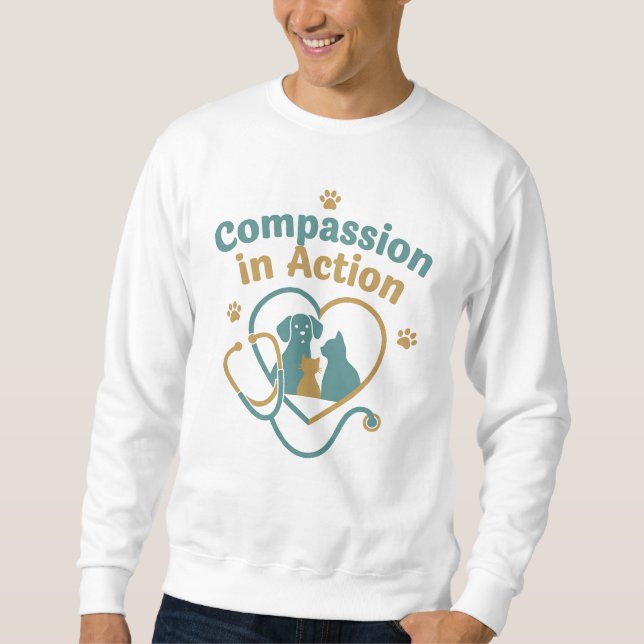 Moletom Compassion in Action Veterinarian Shirt – Vet Life (Frente)