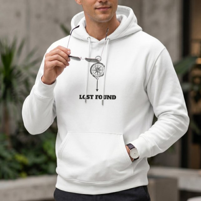 Moletom Compasso Minimalista Encontrado Perdido Estético B (Criador carregado)