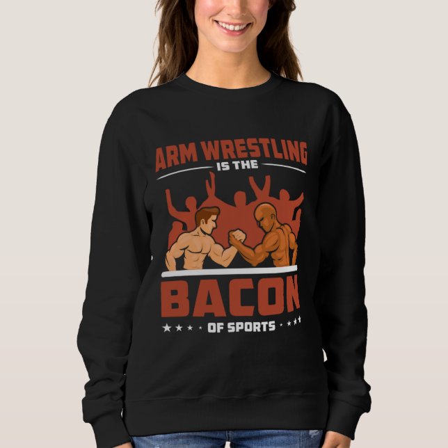 Moletom Competição de Luta de Braço com Bacon Esportes Lut (Frente)