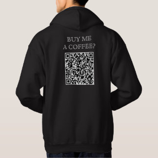 Moletom Comprar-Me Um Código QR De Café Na Parte Traseira