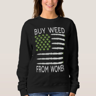Moletom Comprar Weed Da Bandeira Americana Da Mulher
