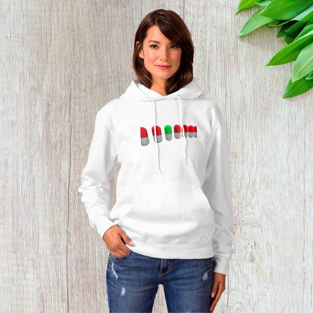 Moletom Comprimido Verde Único Entre Cápsulas Vermelhas (Criador carregado)