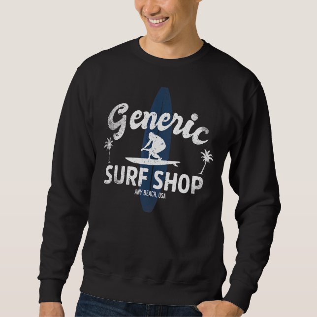 Moletom Compro Genérico de Surf Qualquer Retrô Da Praia Us (Frente)