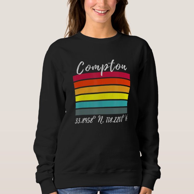 Moletom Compton Latitude E Longitude Ca Los Angeles Fans (Frente)
