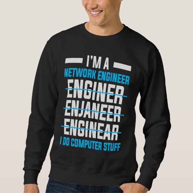 Moletom Computer Network Engineering Network Engineer (Frente)